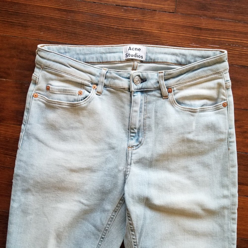 Acne Studios faded skinny jeans, mid-rise, Size 28